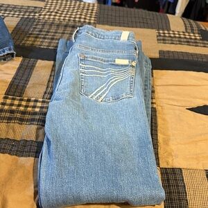 7 For All Mankind Light Blue Flare Jeans
